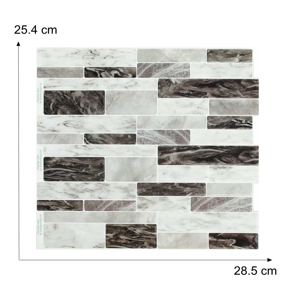 Яркая мраморная плитка самоклеящаяся 3D Водонепроницаемая противоформовочная
