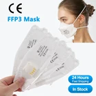 1-100 шт CE FFP3 маска Безопасность респиратор 5 слоев фильтр маски для лица многоразовых пыле Защитная маска для лица mascarillas