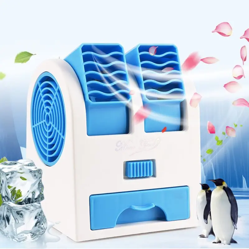 R9UD Portable Mini Bladeless Fan Adjustable Double Air Outlet Desktop USB Cooling Fans | Бытовая техника