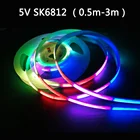 Полноцветная светодиодная лента COB (как SK6812), Волшебная цифровая светодиодная лента RGB Smart Dream, 5 В, 3 м, 2 м, 1 м