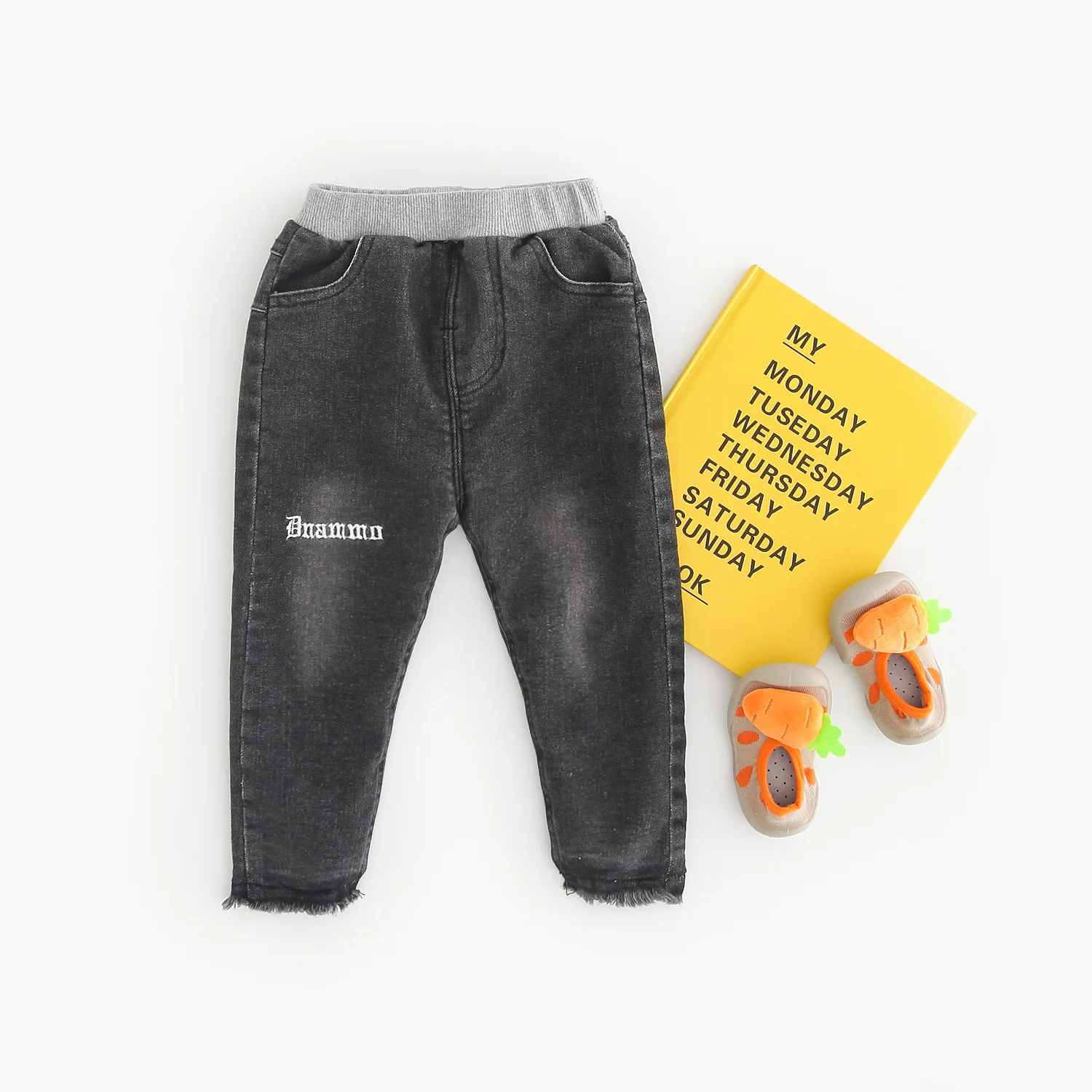 Джинсы с вышивкой для девочек 0 8 лет|girls holes|girls denim pantskids pants |