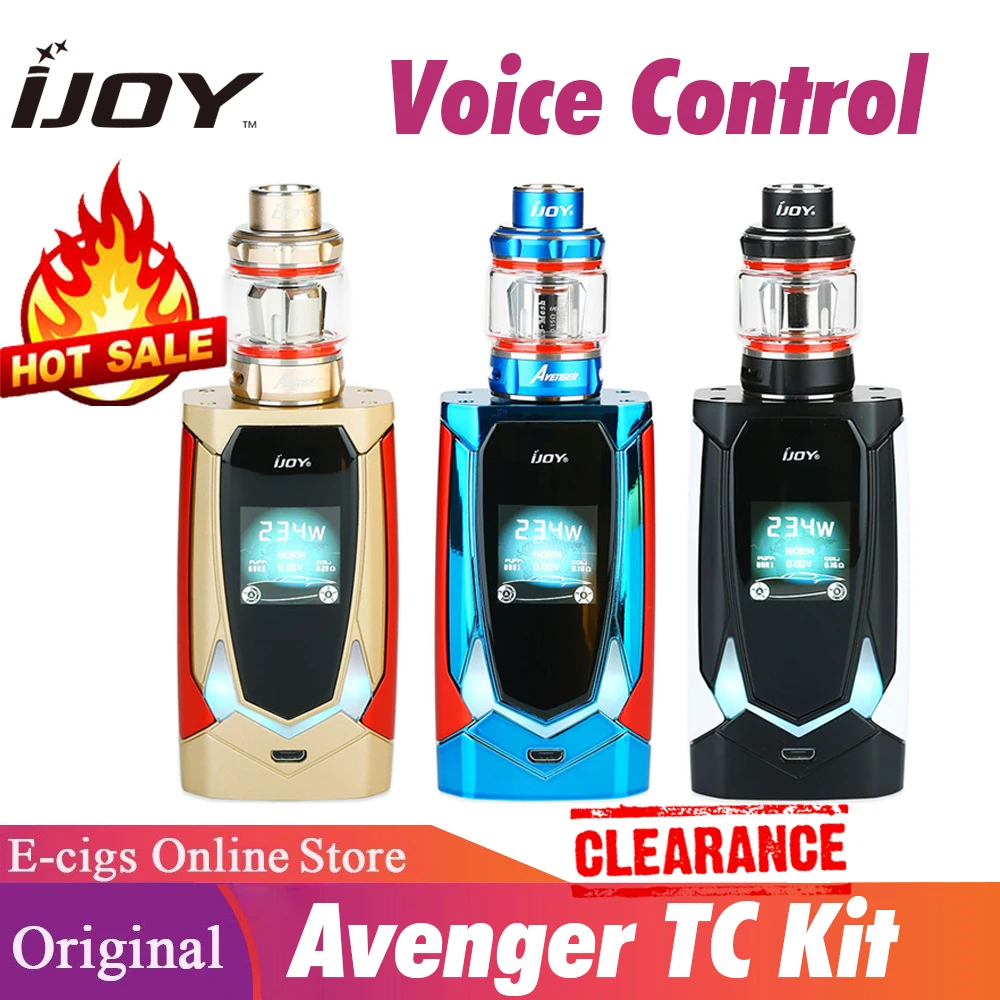 Оригинальный комплект IJOY Avenger 270 с голосовым управлением TC 3 2 мл/4 7 мл баком Subohm