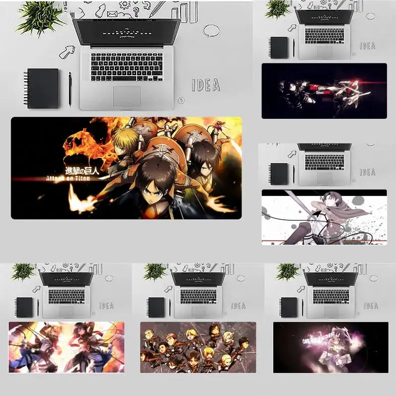 

Attack On titan hot anime gamer play mats Mousepad Game Office Work Mouse Mat pad X XL XXL Non-slip Laptop Cushion