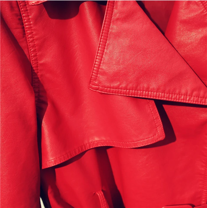 

2020 new pu faux leather jacket women Net Red Lantern Sleeve washed Pu short motorcycle leather coat women PU leather coat women