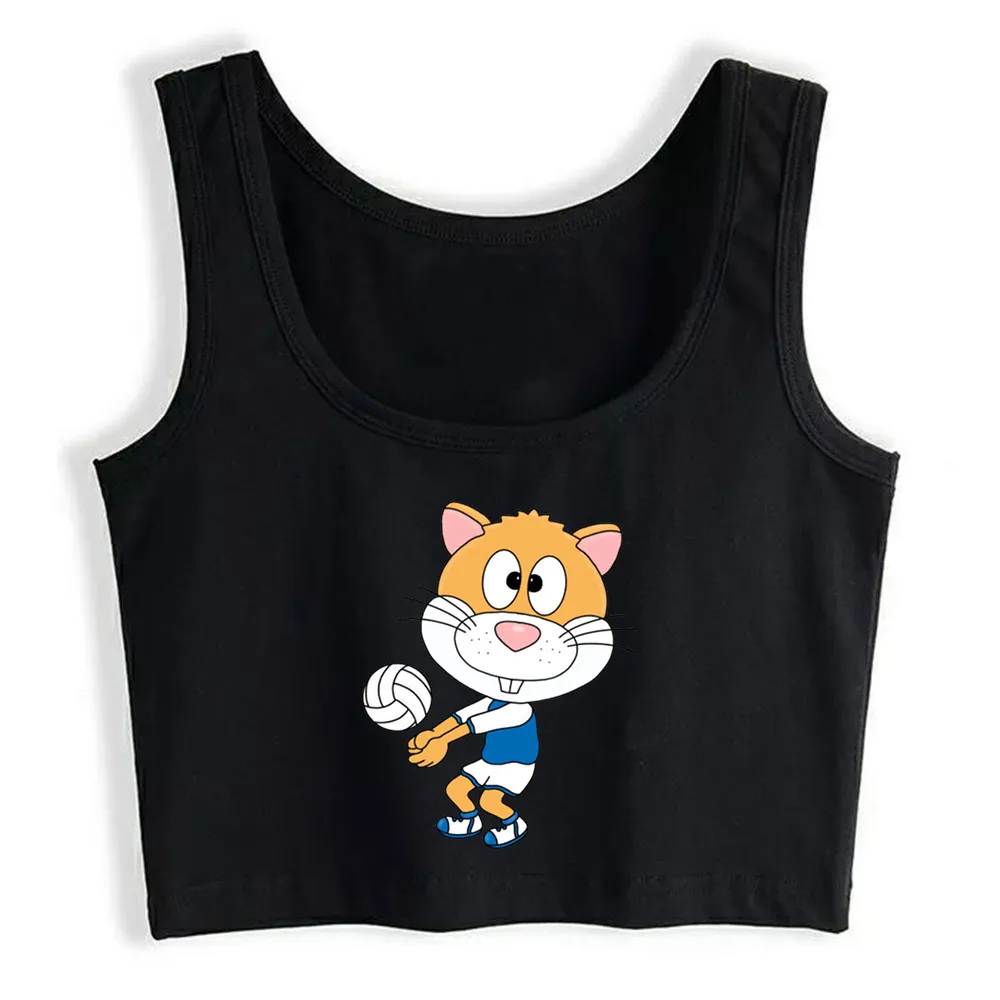 

Crop Top Women Hamster Volleyball Sports Animal Kids Harajuku Tank Top Women Anime Women Clothes