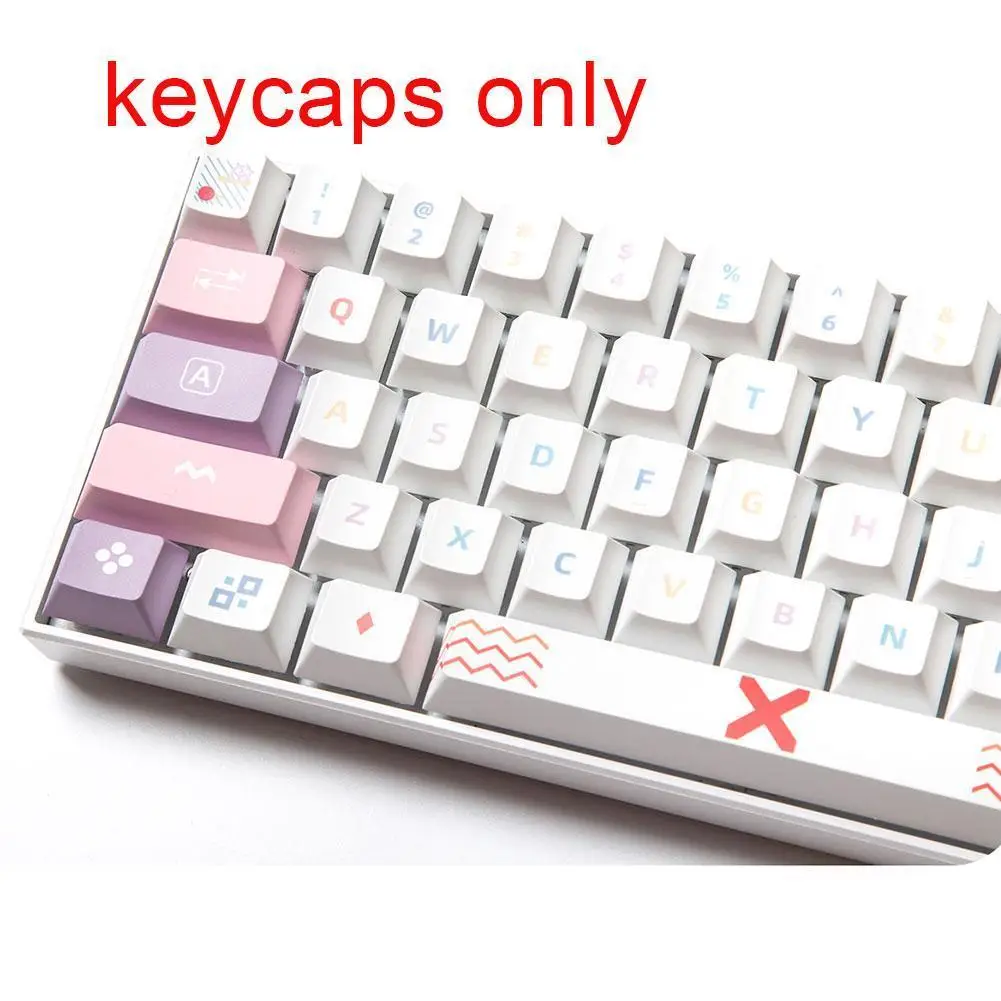 

125 Keys Keycap for CHERRY Height PBT Sublimation Mechanical Keyboard Keycap Cross Shaft for CHERRY MX Switch 61/64/68/78/87/10