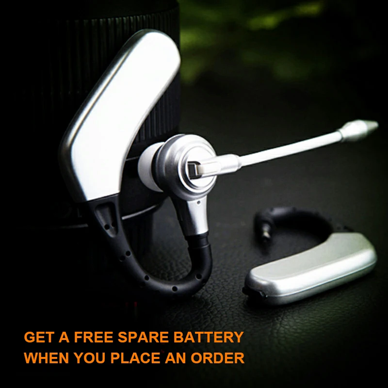 

ENGLAI M8 Replaceable Battery Super Long Standby Wireless Car Bluetooth Headset 5.0 Sport Hanging Ear Business Headset