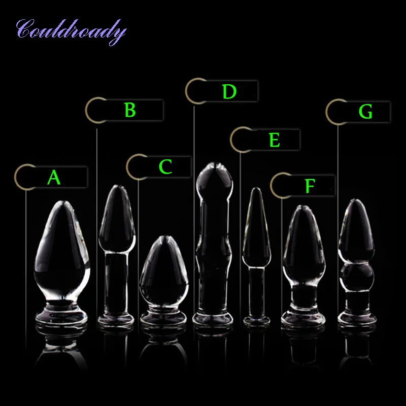 Стеклянный анальный фаллоимитатор Анальная пробка искусственная секс игрушка