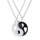 Ожерелье Best Friends Инь-Янь, подвеска и ожерелье для женщин, простой дизайн, цвет белый, черный, Круглый чокер, ювелирные изделия, A729