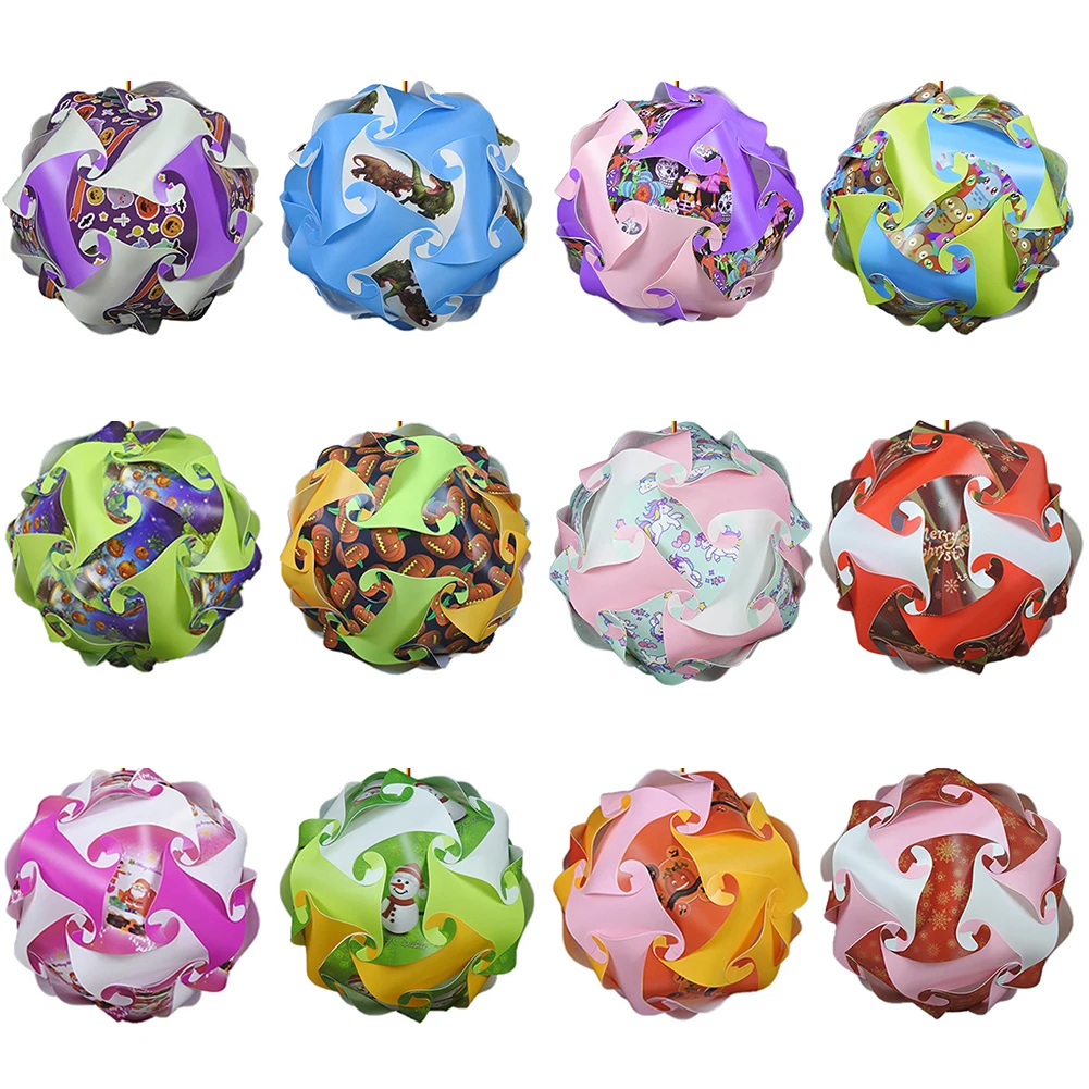 

3D-пазлы-фонари в форме цветка ручной работы с лампочкой