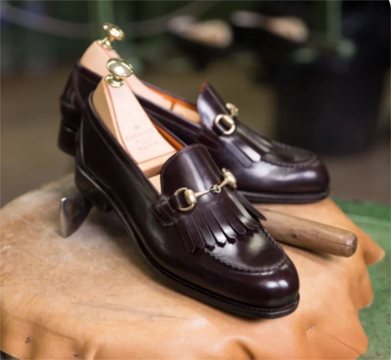 

Men's Handmade Red Brown PU Classic Tassel Bow Metal Decoration High Quality Loafers Comfortable Business Casual YX217