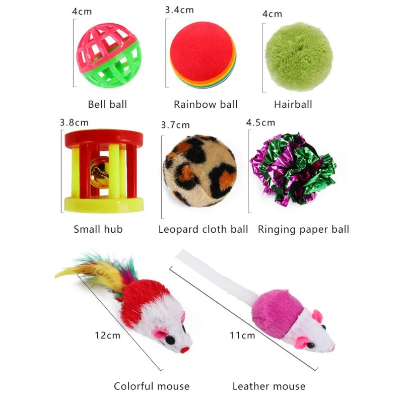 

28 Pcs/Set Pet Cat Sticks Toys Channel Teasing Cat Catnip Fish Mouse Indoor Interactive Toy Pet Products