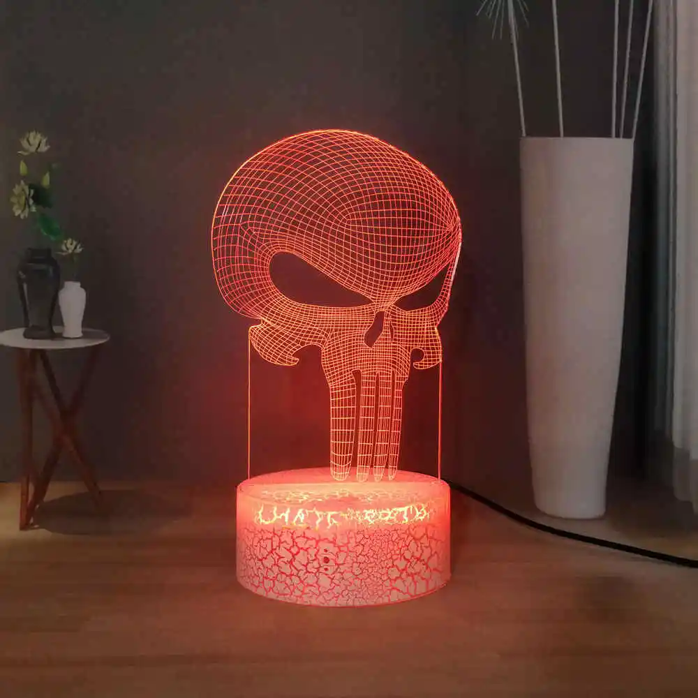 Подвесная прикроватная лампа Marvel светодиодный ночник с защитой от героев RGB