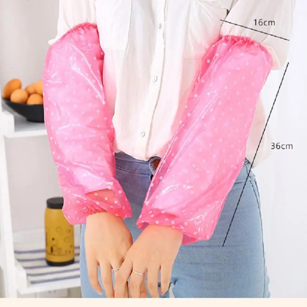 Transparent Acid Resistant Home PVC Simple Anti-Oil Waterproof Dots Kitchen Apron Random Color #EW | Aprons