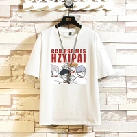 2021 summer new short sleeved t shirt top 100 cotton anime top round neck loose breathable casual sweater