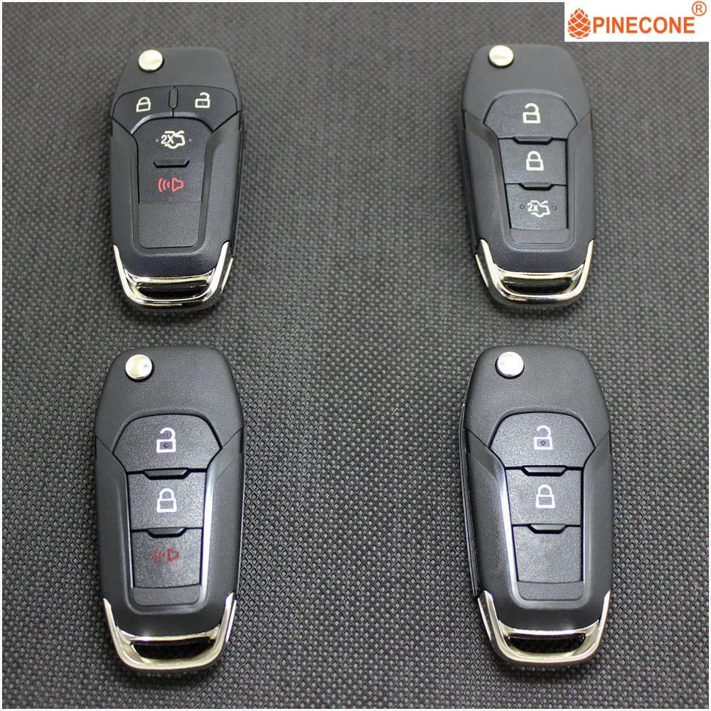 PINECONE для FORD MONDEO FOCUS FUSION MK2 MK7 RANGER EXPLORER чехол ключа 2/3/4 Кнопка HU101 Сменный Чехол