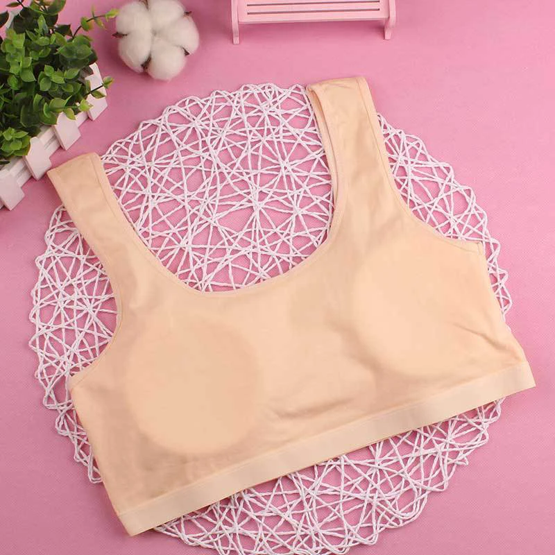 Нижнее белье для девочек хлопковое нижнее школьниц бюстгальтер без стального
