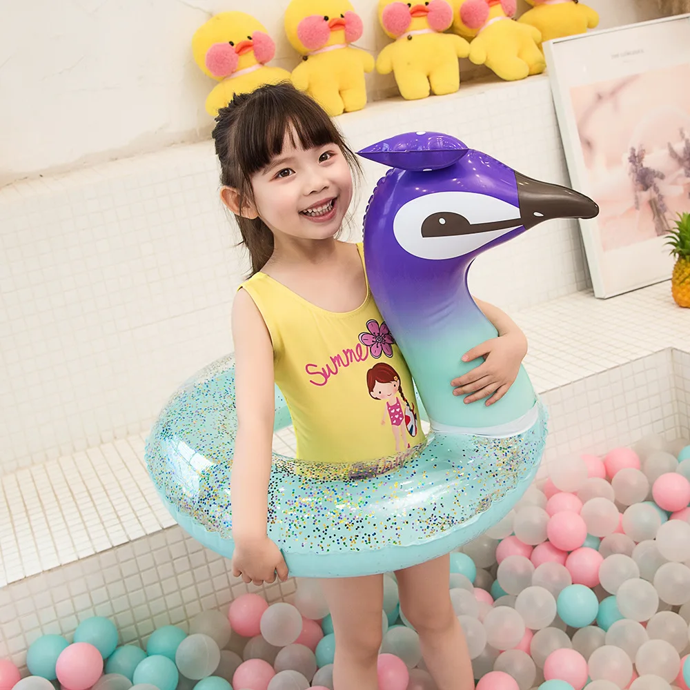 Детский бассейн плавающий Единорог плавательное кольцо круг плавание мин
