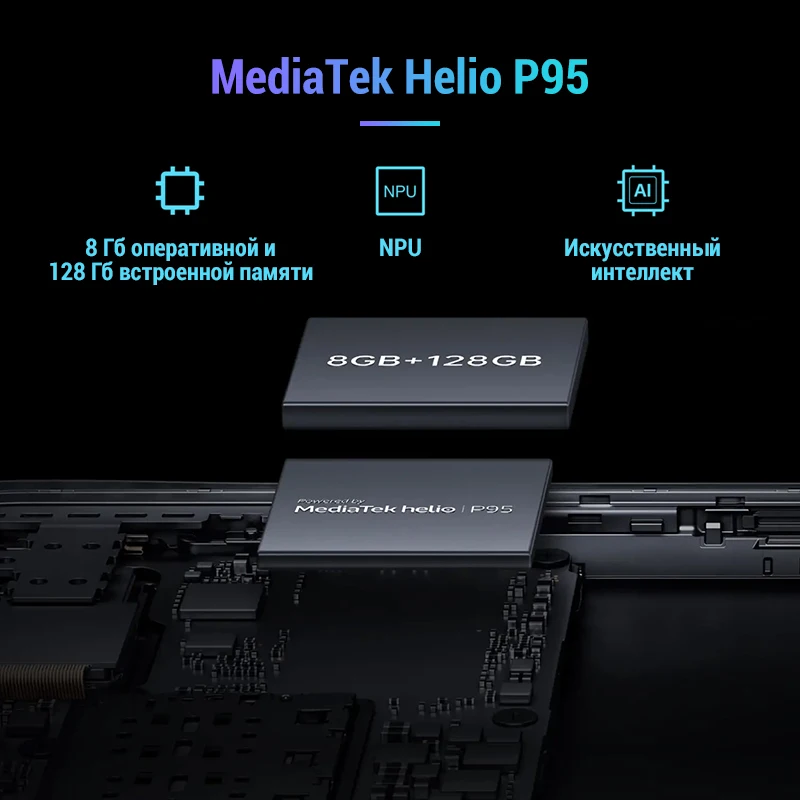 Смартфон OPPO Reno 5 Lite 8+128 ГБ Helio P95 функция распознавания лица 6.43″ AMOLED экран NFC