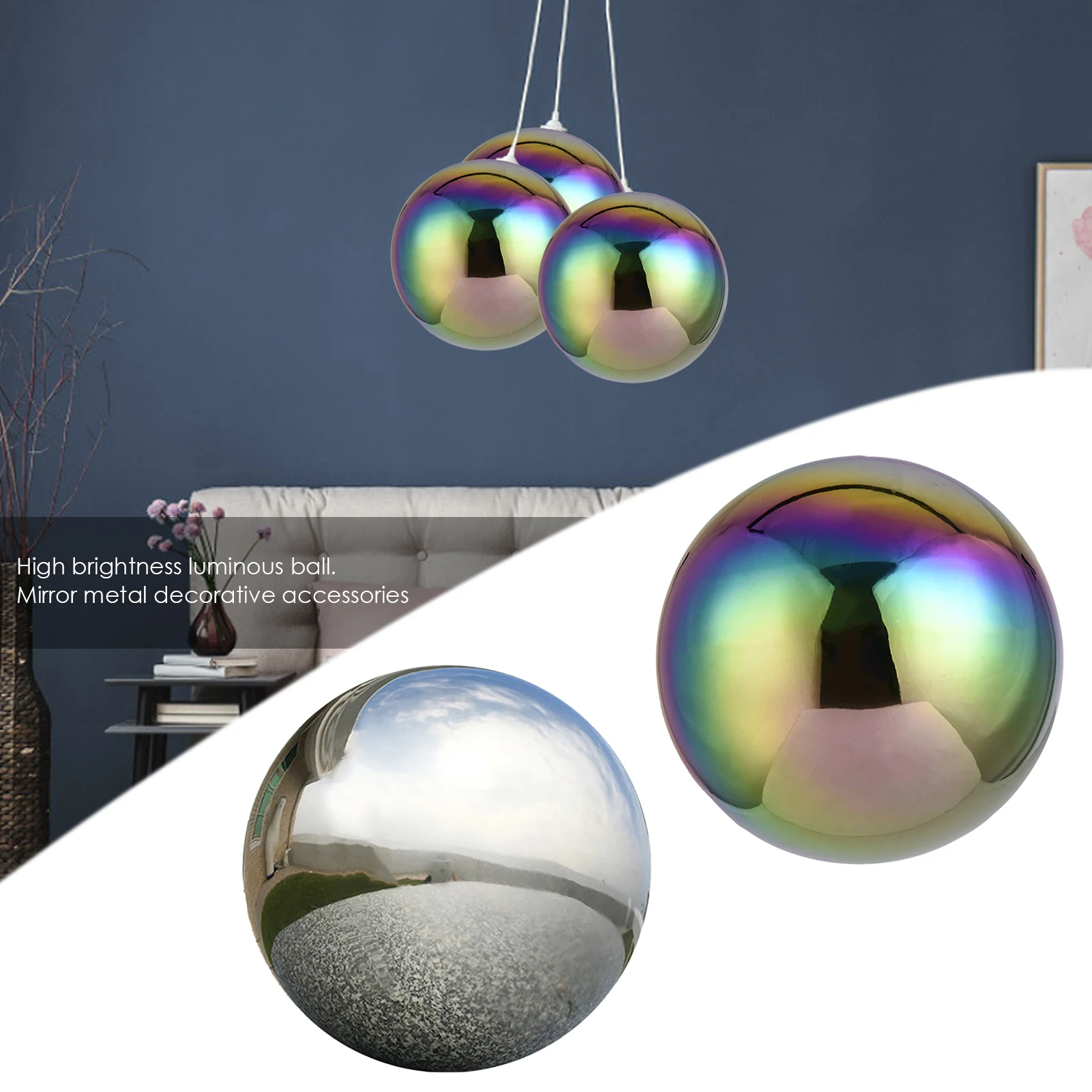 

Stainless Steel Hollow Ball Brightness Shine Mirror Sphere Hollow Balls Home Garden Tools Balls Ornament Decoration Mirror Ball