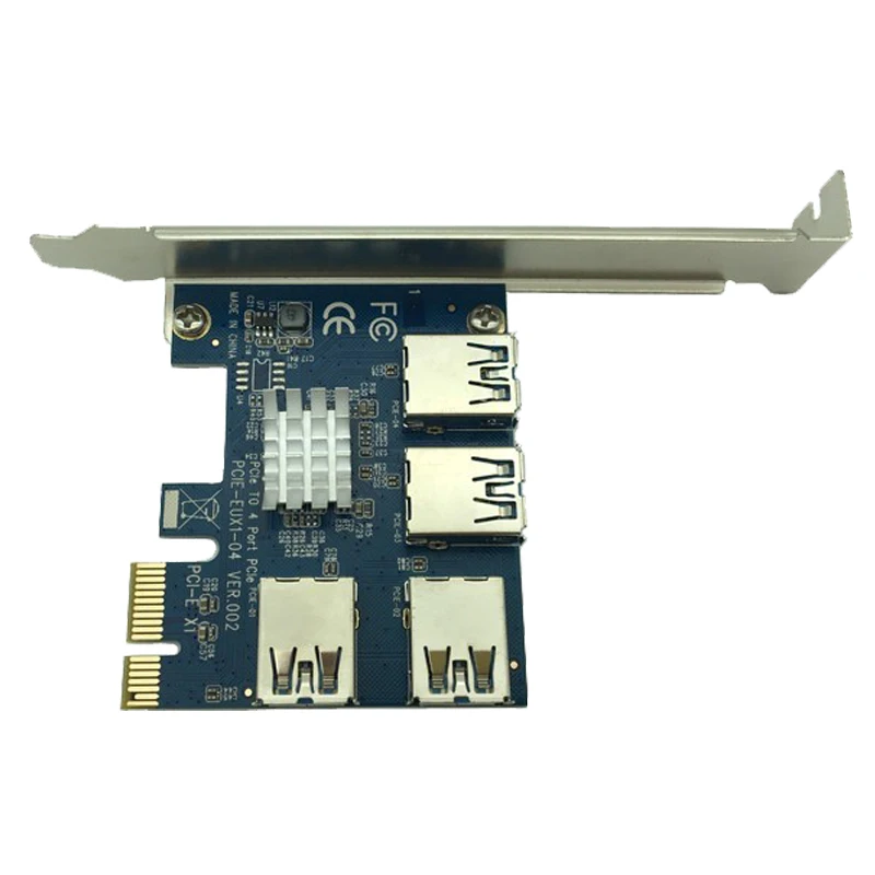 Горячие PCIE PCI Express Riser Card 1x до 16x1 4 USB 3 0 слот множитель концентратор адаптер для