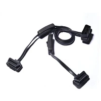 obd extension cord with switch ultra thin noodle elbow type automotive obd2 connector 2 female to male extend cable flat wire