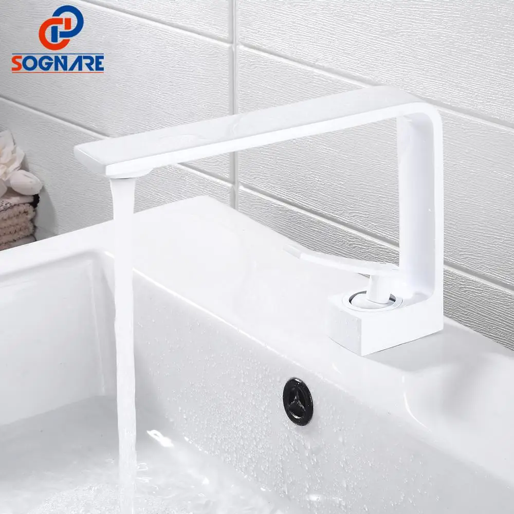 Смеситель для раковины SOGANRE латунный однорычажный кран ванной комнаты крепление