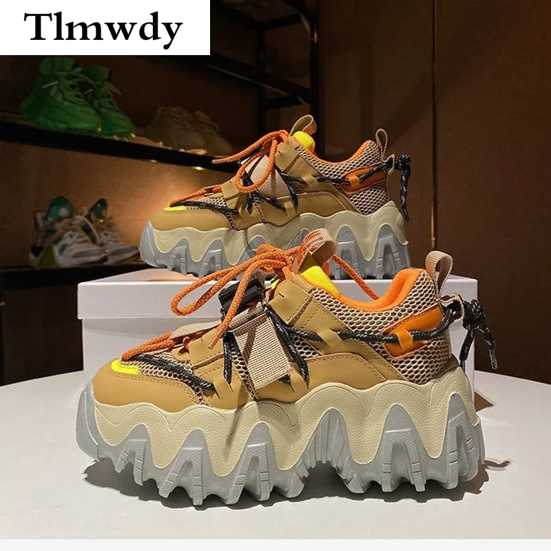 

Women's Sneakers Spring 2021 New Fashion Lightweight Platform Women's Vulcanized Shoes Color-blocking Increased Casual Shoe
