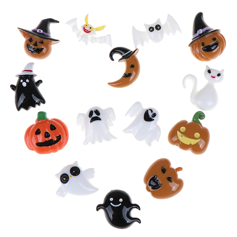 10 шт. микс Хэллоуин Подвески в виде тыквы призрака шляпы подвески для браслетов