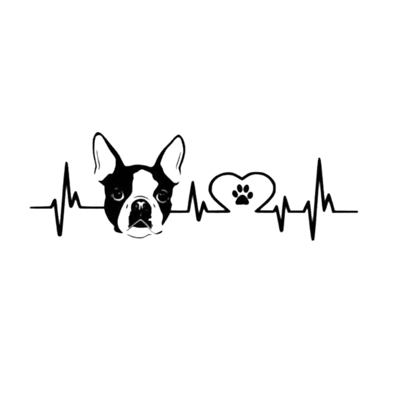 

Автомобильная наклейка с сердцем Boston Terrier, 20*6,7 см, jdm автомобильные аксессуары, милые и интересные модные наклейки, наклейки