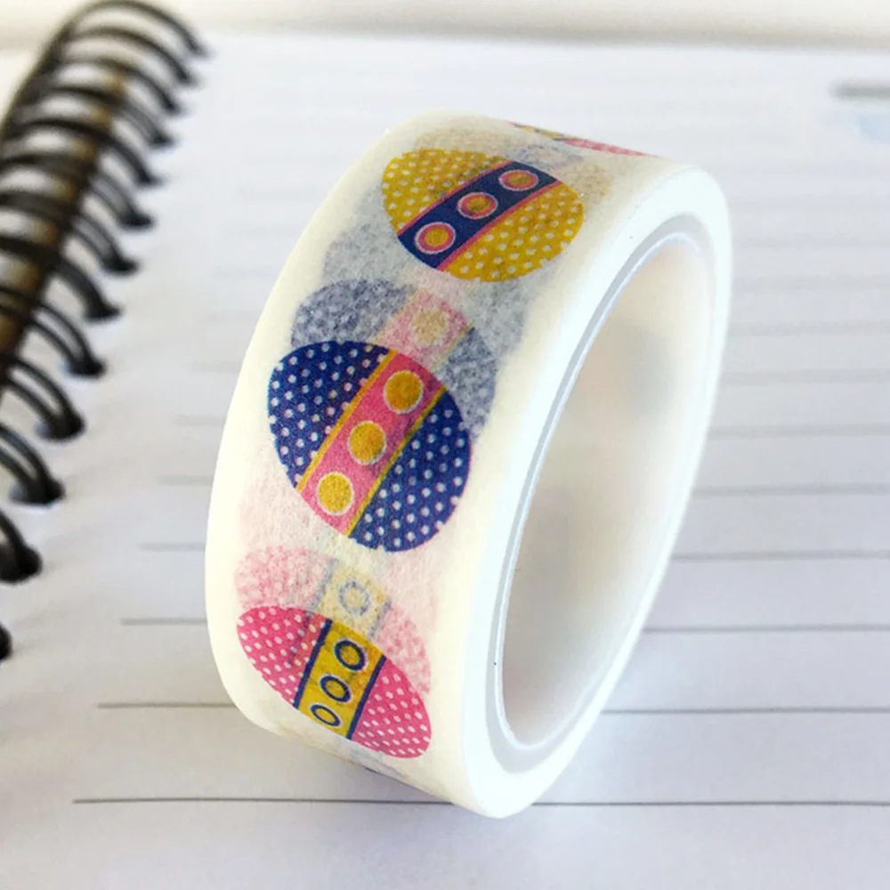 

12pcs Decorative DIY Paper Tapes Creative Adhesive Stickers DIY Gift Tape for Easter