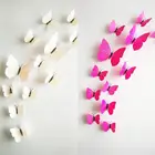 12 шт.лот 3D наклейки на стены бабочки Наклейки на стены полые бабочки для детских комнат домашний Декор стены наклейки на холодильник украшения
