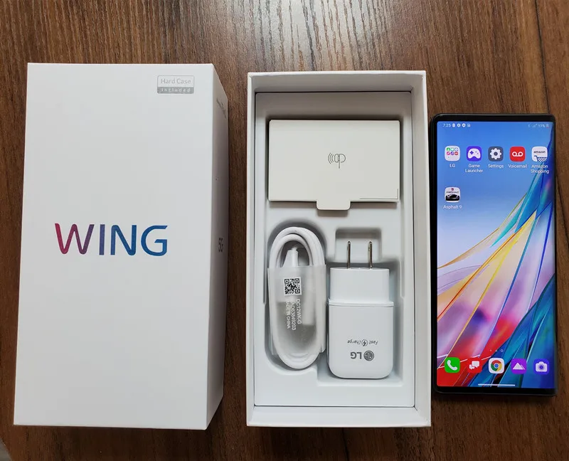 Оригинальный игровой телефон LG WING 5G F100N F100VM 【 97% Новый 】 поворот на 6 8 дюйма