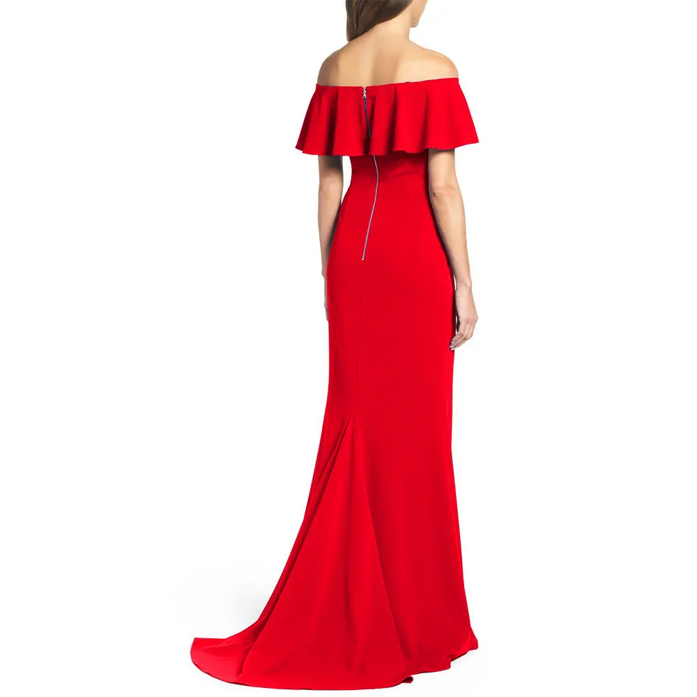 Вечерние платья Русалка Bateau длина до пола открытая спина Свадьба Гость