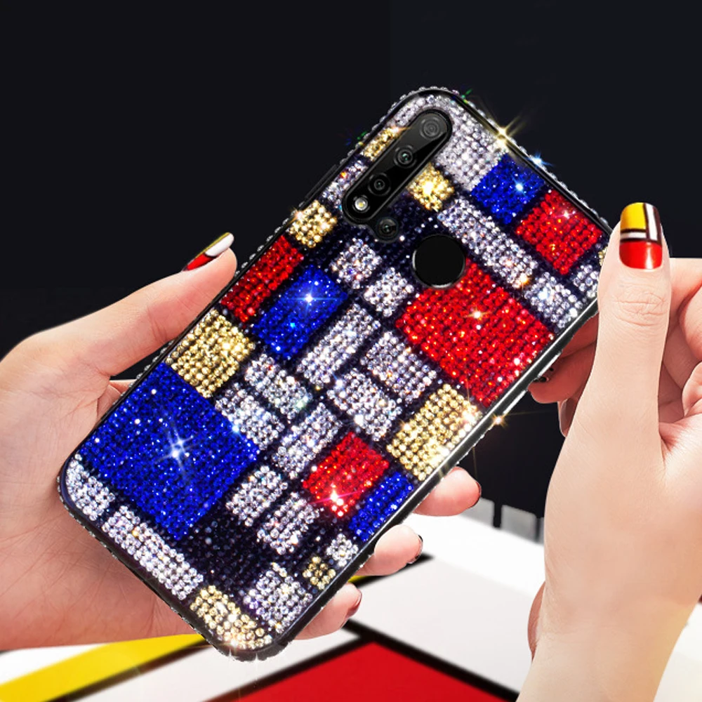 Блестящий Алмазный чехол для телефона etui huawei honor 20 y9s y9 s y 9 8x10 lite p smart 2019 psmart honor20