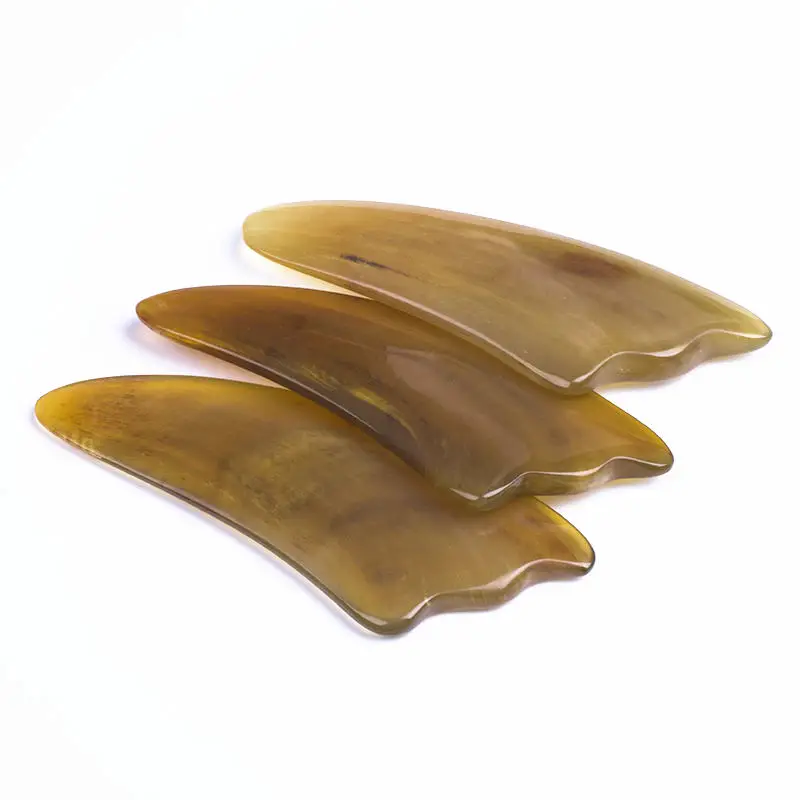 10 шт. натуральный овечий Рог гуаша пластины Красота массажный инструмент