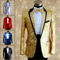 paillette male master sequins dresses stage costumes men terno suit mc host clothing singer suits blazer show jacket outerwear