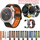 Ремешок силиконовый для Garmin Vivoactive 3 MUSICGarmin BenzSQForerunner 645 245, аксессуары для часов, 20 мм