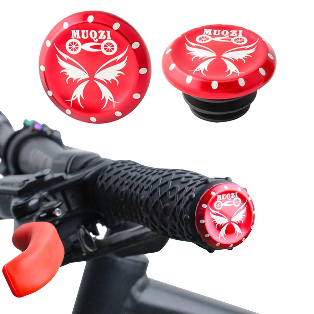 

Pair Aluminum Alloy Handlebar Ends Road Bike Handle Bar End Plugs Bicycle Grips for Road /Mountain/ Folding Bike