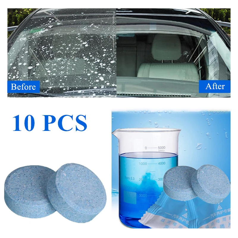 

10PCS Car Wiper Cleaner Effervescent Tablet Auto Window Cleaning Car Windshield Glass Cleaner Car Clean Tools Auto Accessories