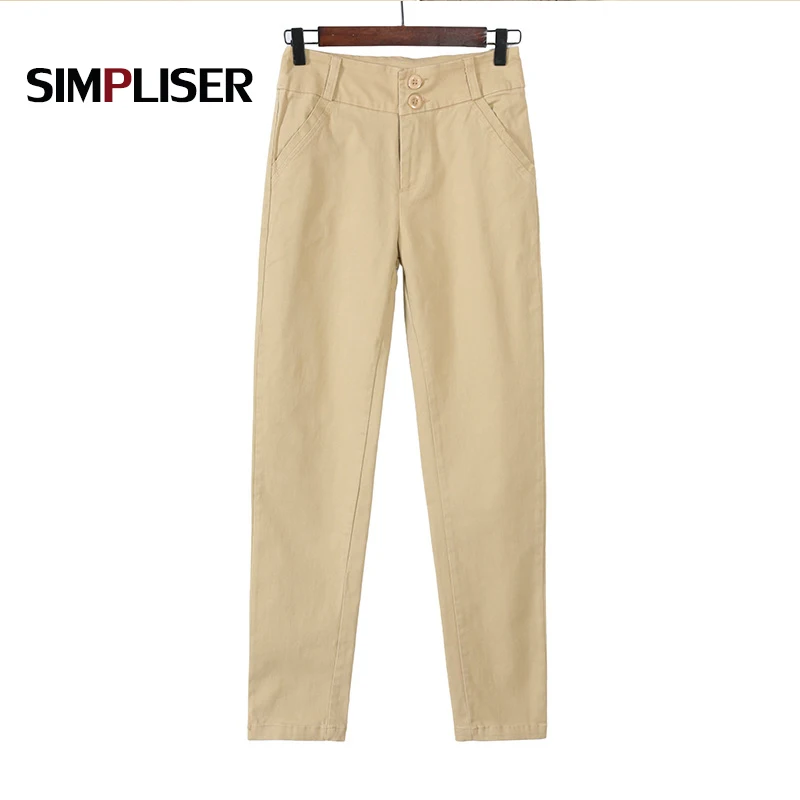 Брюки карго женские эластичные с завышенной талией зеленые черные хаки|Брюки| |