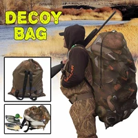 120cm x 75cm duck goose turkey decoy bag mesh with shoulder straps bird hunting net mesh for hunting backpack