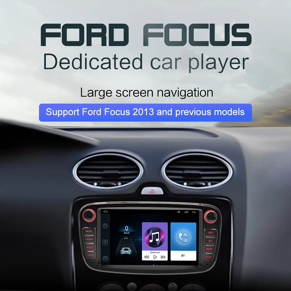 

Автомагнитола 2DIN на Android для Ford Focus 2004-2014, автомобильная стереомагнитола, мультимедийный плеер, Bluetooth, GPS-навигация, Wi-Fi, вход AUX, местоположени...