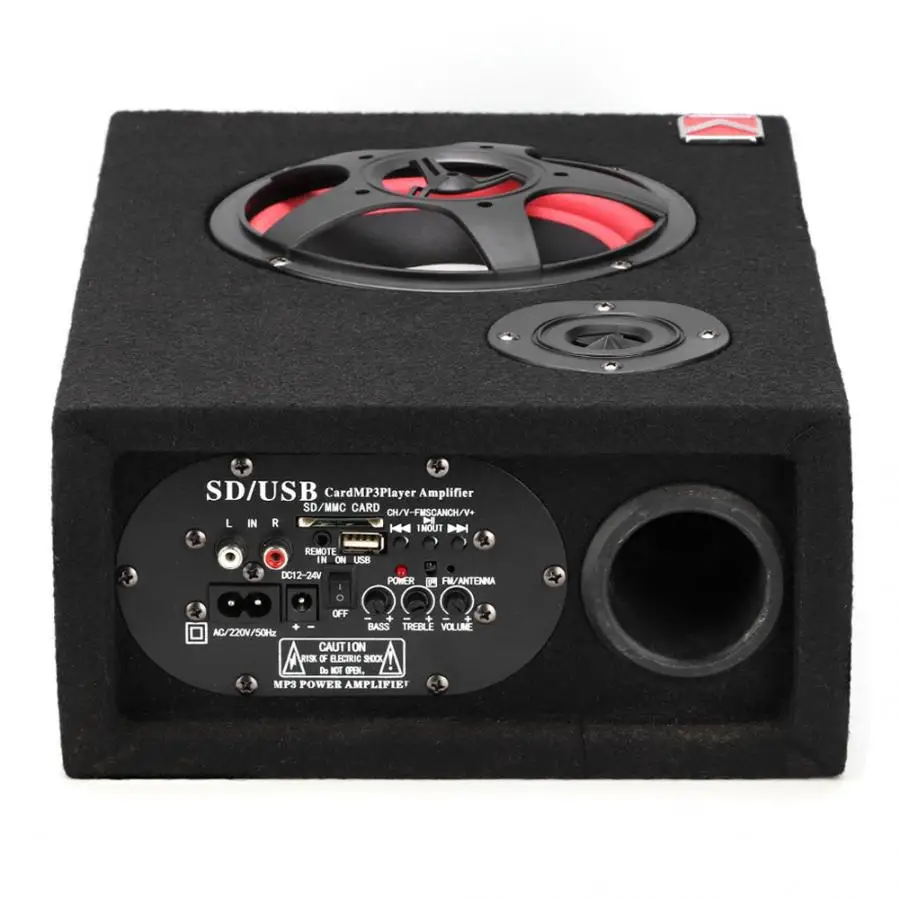 Квадратный активный сабвуфер для автомобиля 6 дюймов 350 Вт динамик стерео бас