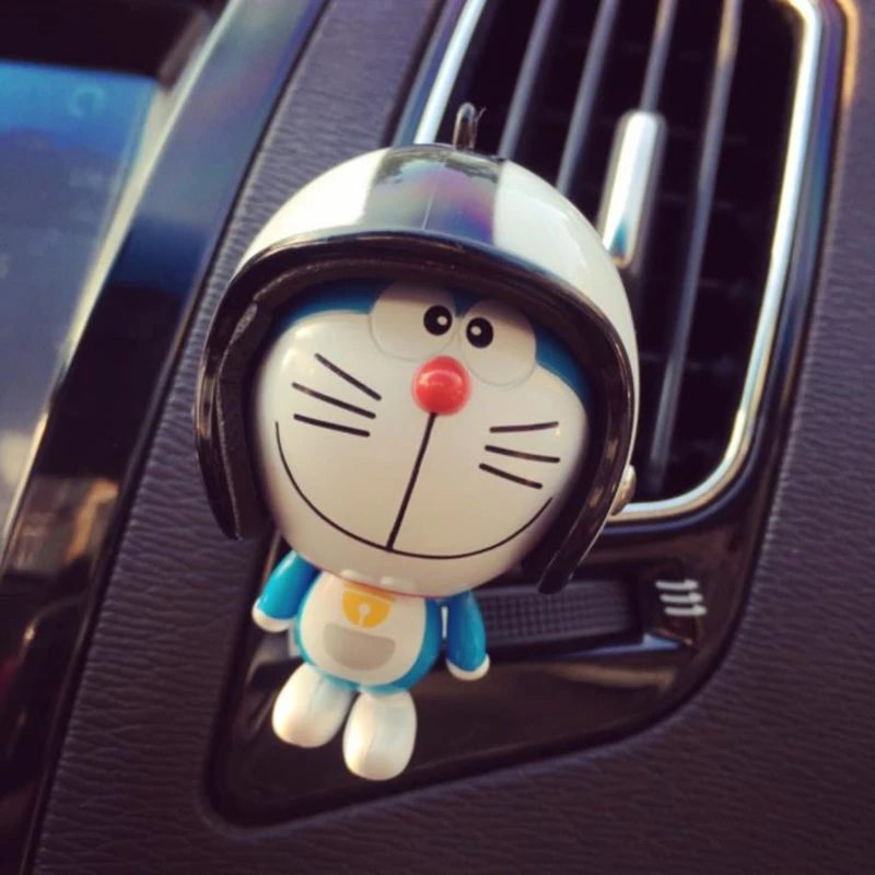 

New Cute Cartoon Helmet Doraemon Car Air Conditioning Air Outlet Perfume Clip Car Interior Accessories Decoration Auto Perfume