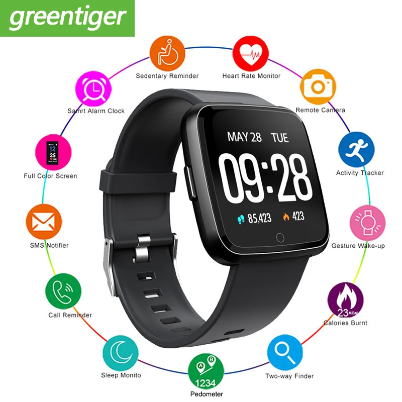 Y7 Смарт-часы IP67 Водонепроницаемый фитнес-трекер монитор сердечного ритма