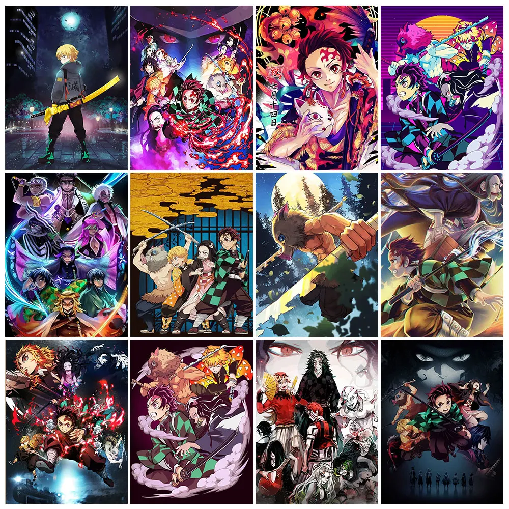 Алмазная живопись 5D сделай сам из японского аниме убийца демонов алмазная