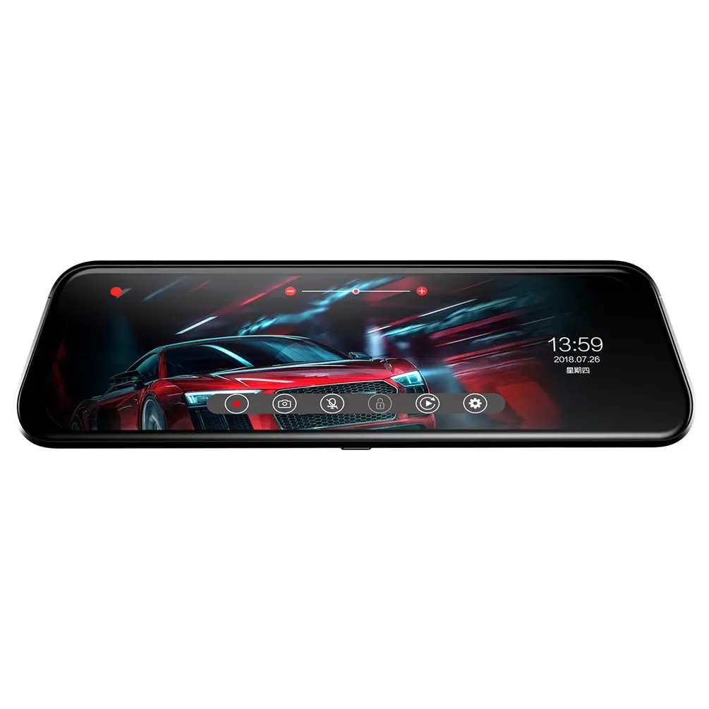 T12+ 9.66 inch Touch Screen DVR Car Camera Dual Lens Dash Cam Driving Recorder Night Vision DVR
