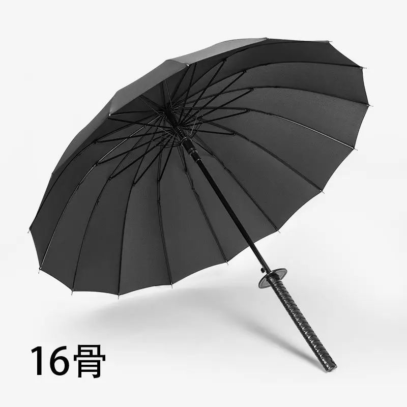 Японский зонтик самурая с длинной ручкой мужской красивый большой