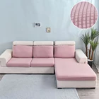 Клетчатый чехол на сиденье дивана, растягивающийся Чехол для мебели в гостиную, комбинированный угловой чехол для дивана, прочные чехлы для мебели